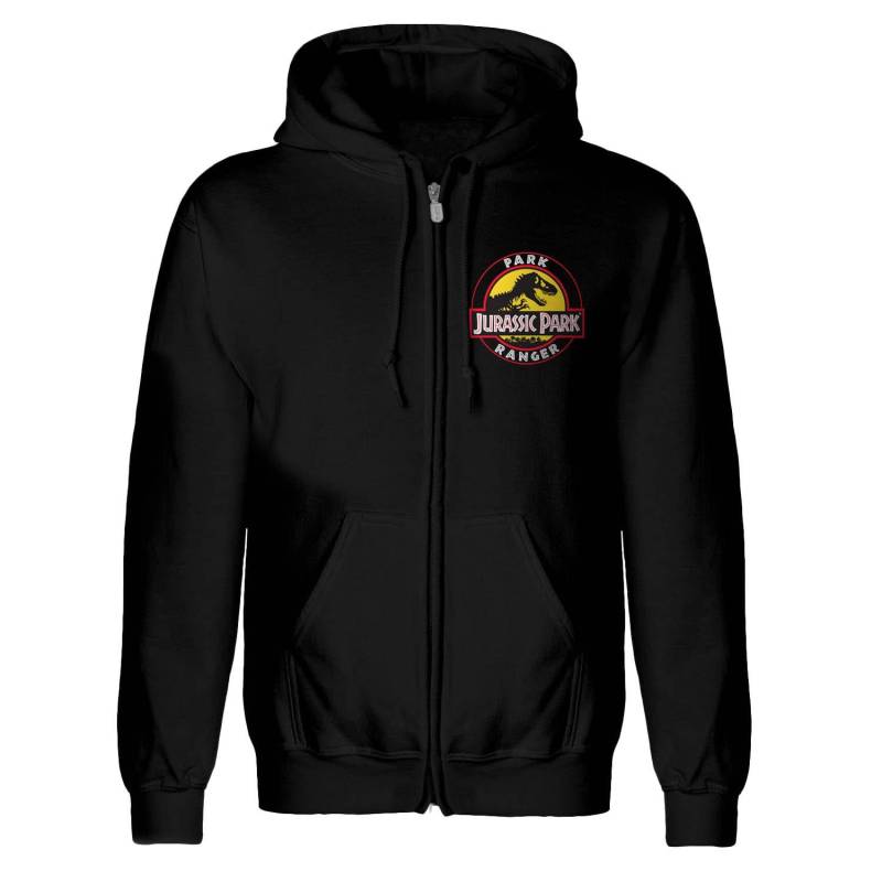 "ranger" Hoodie Mit Durchgehendem Reißverschluss Damen Schwarz L von Jurassic Park