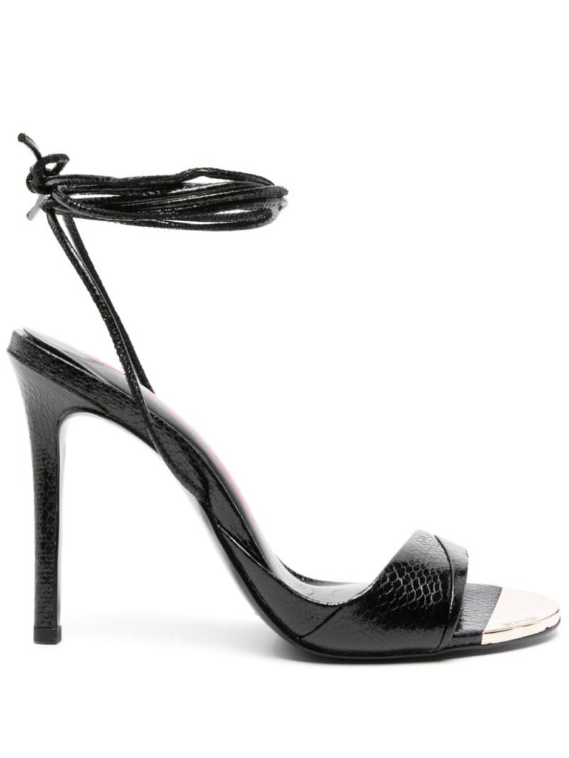 Just Cavalli 110mm snakeskin-effect sandals - Black von Just Cavalli