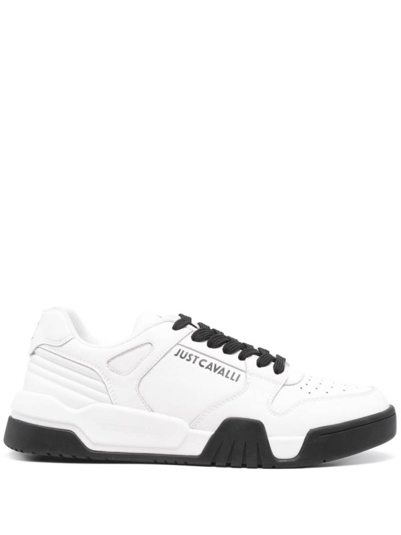 Just Cavalli Style Dis. 1 leather sneakers - White von Just Cavalli