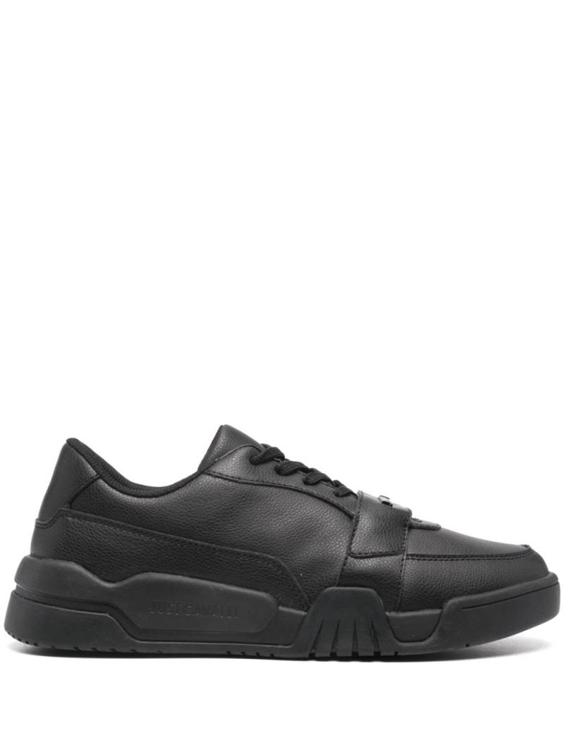 Just Cavalli Style Dis. 4 leather sneakers - Black von Just Cavalli