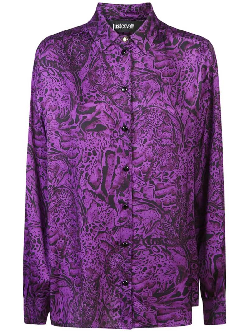 Just Cavalli animal-print shirt - Purple von Just Cavalli