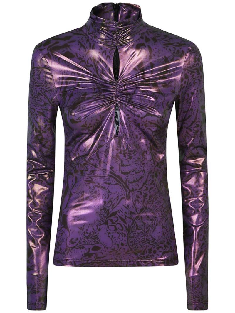 Just Cavalli animal-print top - Purple von Just Cavalli