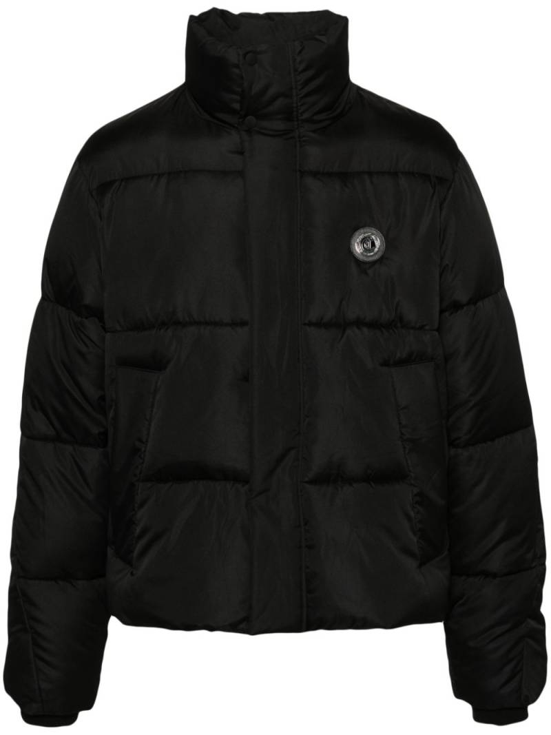 Just Cavalli appliqué-logo padded jacket - Black von Just Cavalli