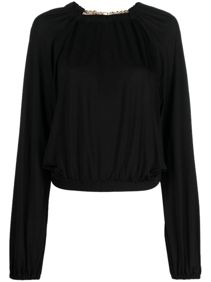 Just Cavalli chain-link cut-out top - Black von Just Cavalli