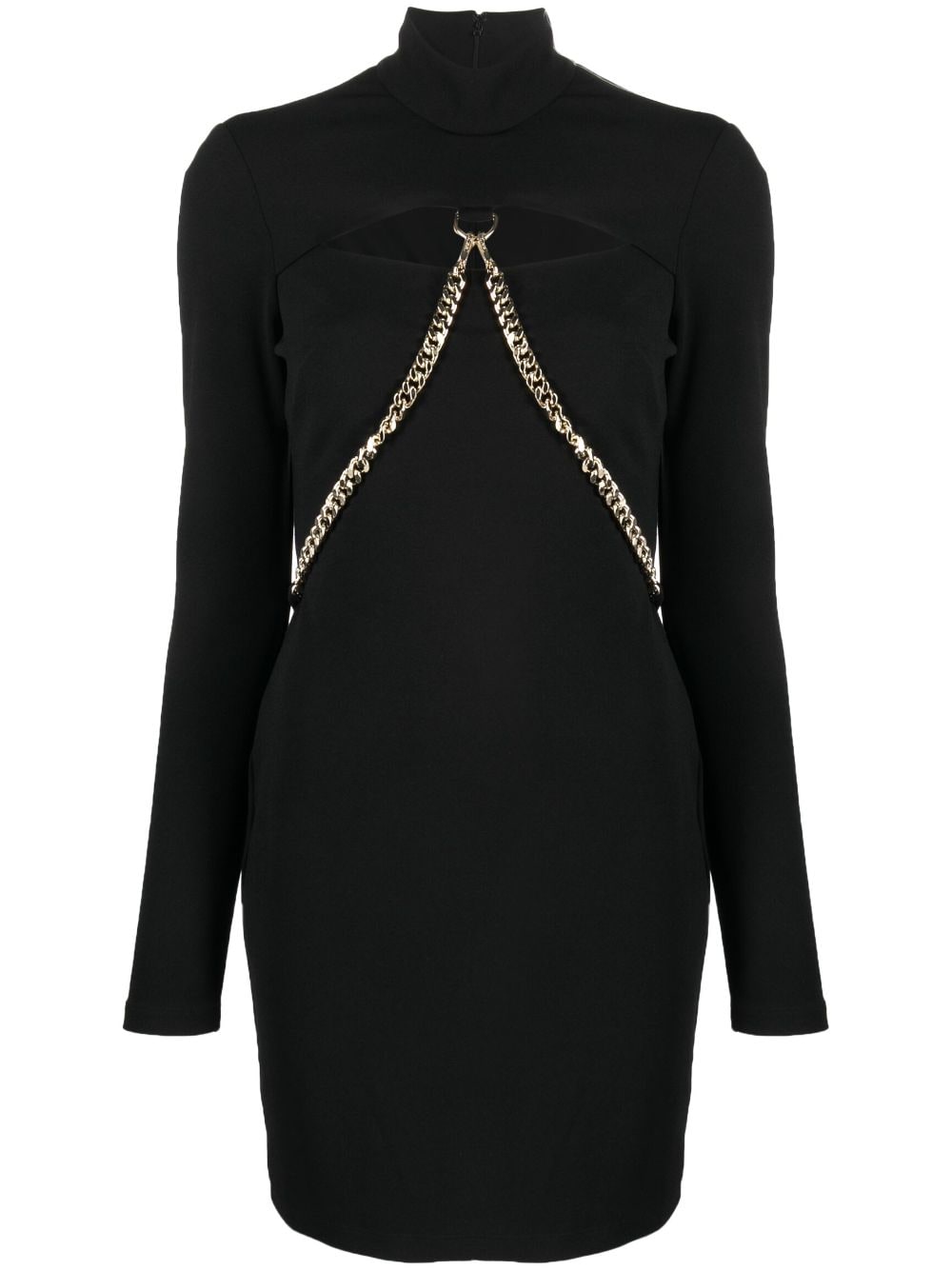 Just Cavalli chain-link funnel-neck minidress - Black von Just Cavalli