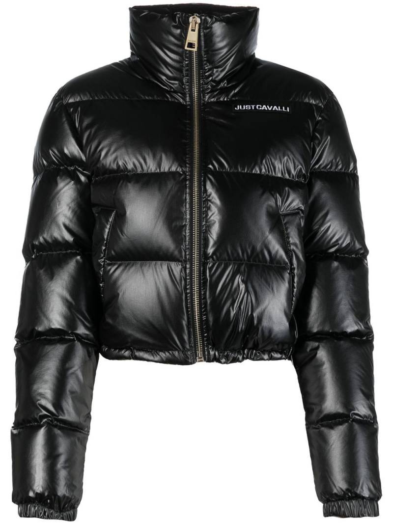 Just Cavalli down funnel-neck jacket - Black von Just Cavalli