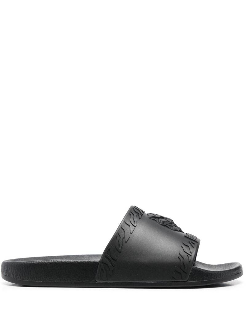 Just Cavalli embossed-logo slip-on slides - Black von Just Cavalli