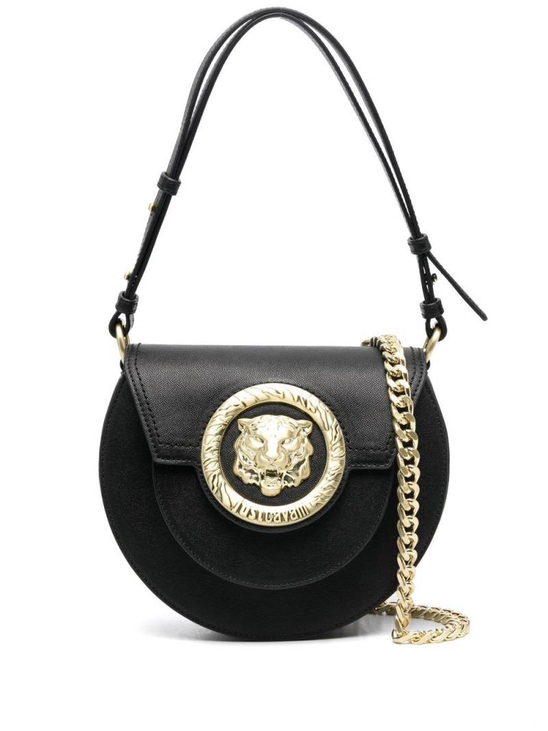 Just Cavalli gold-tone logo plaque shoulder bag - Black von Just Cavalli