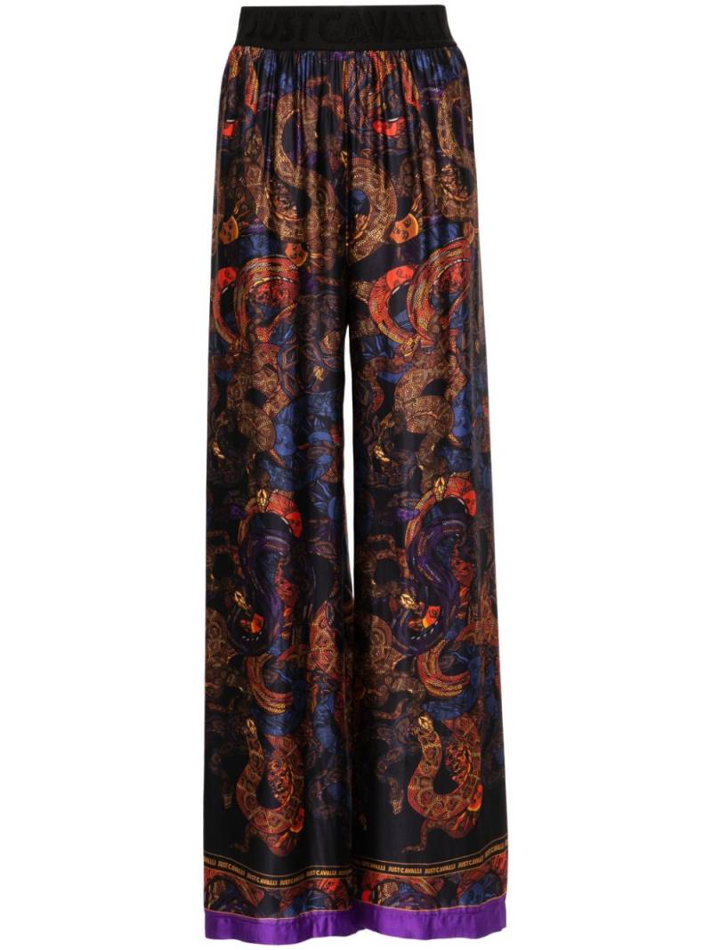 Just Cavalli graphic-print trousers - Black von Just Cavalli