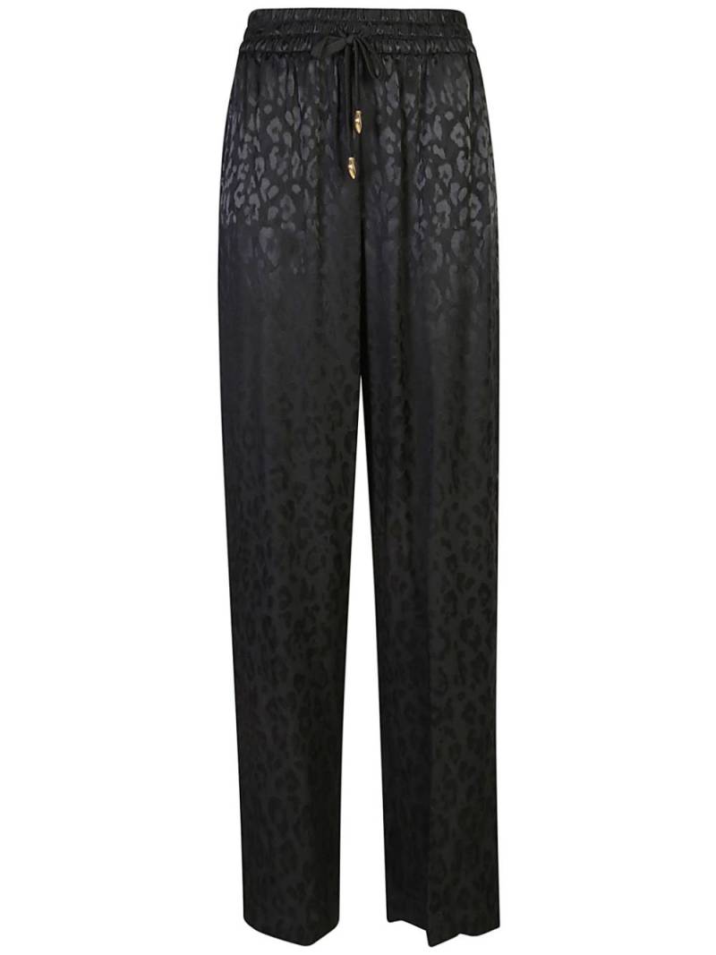 Just Cavalli jacquard straight trousers - Black von Just Cavalli