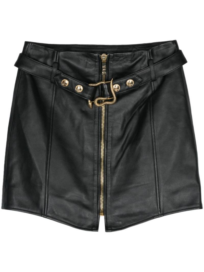 Just Cavalli leather mini skirt - Black von Just Cavalli