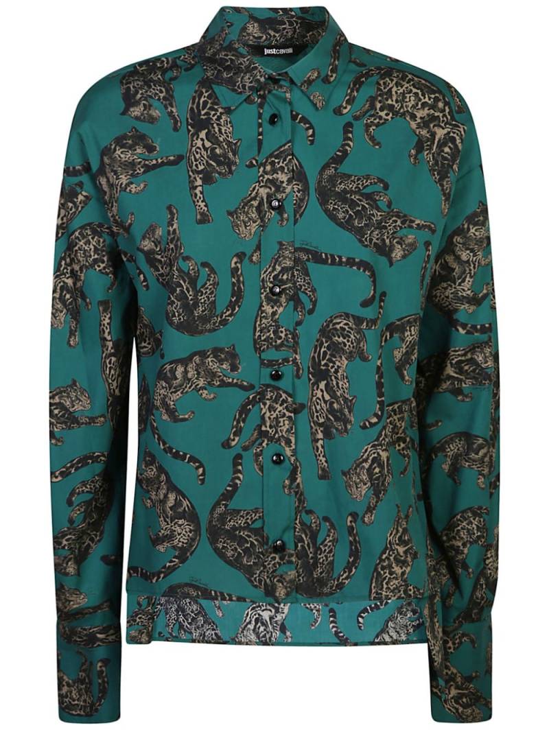 Just Cavalli leopard-print shirt - Green von Just Cavalli