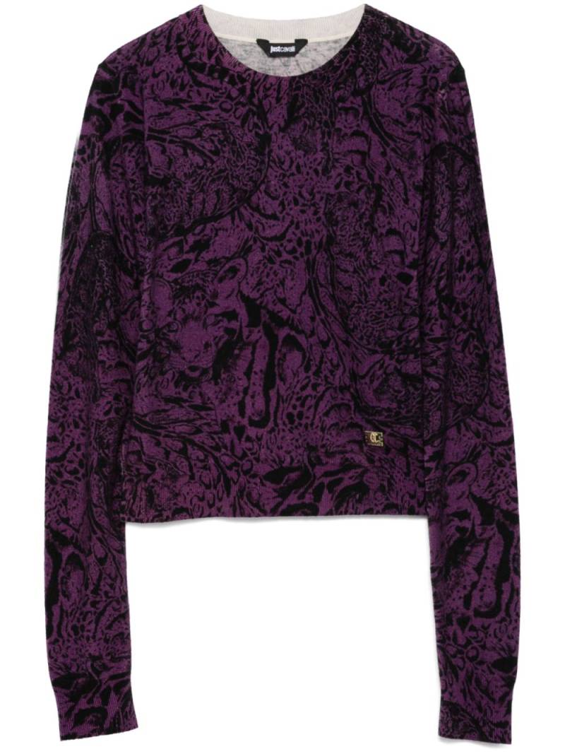 Just Cavalli leopard-print sweater - Purple von Just Cavalli