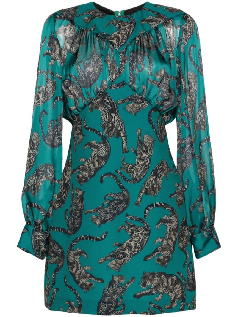 Just Cavalli leopard-printed mini dress - Green von Just Cavalli