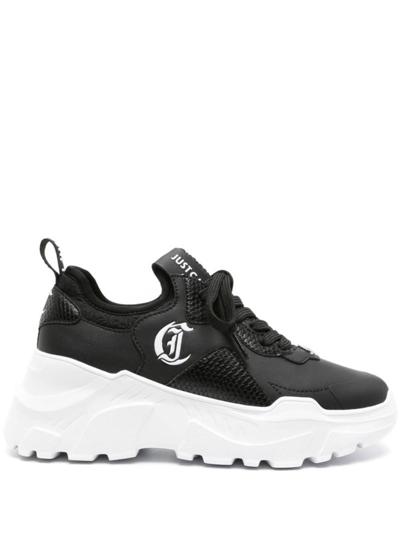 Just Cavalli logo-appliqué chunky sneakers - Black von Just Cavalli