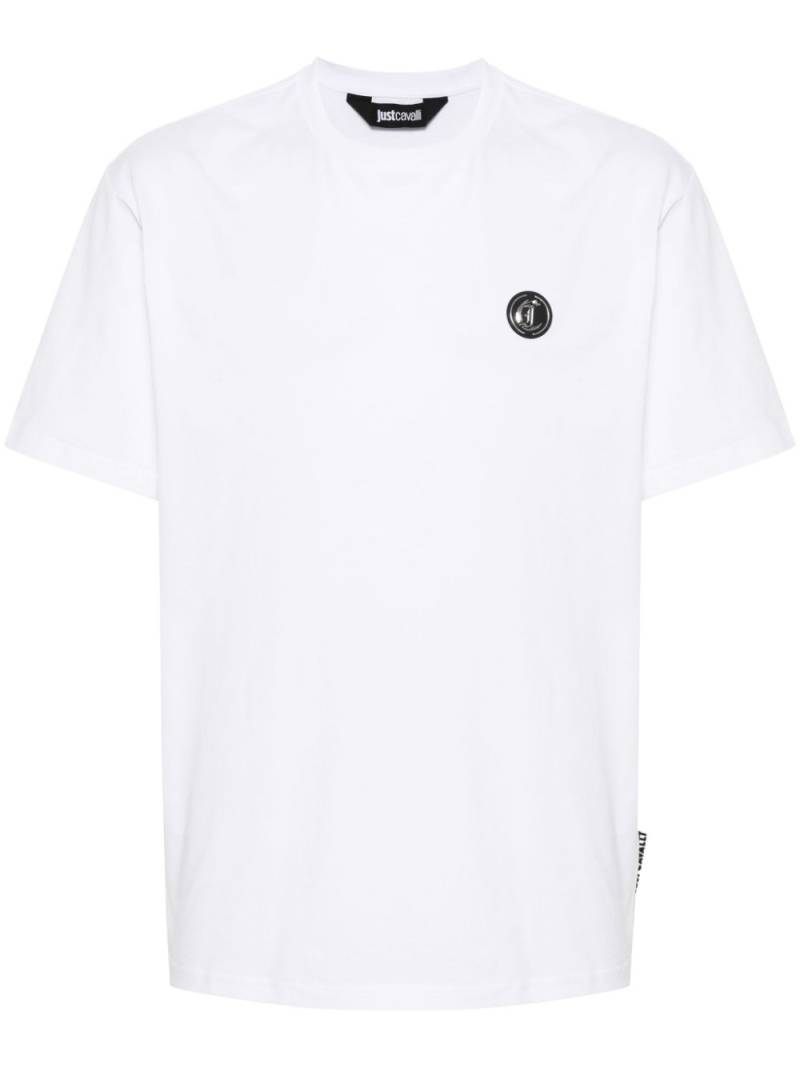 Just Cavalli logo-appliqué cotton Tshirt - White von Just Cavalli