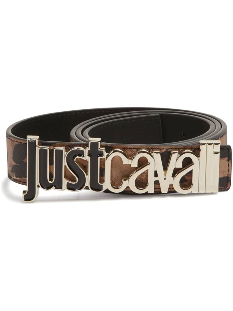 Just Cavalli logo-buckle leather belt - Brown von Just Cavalli