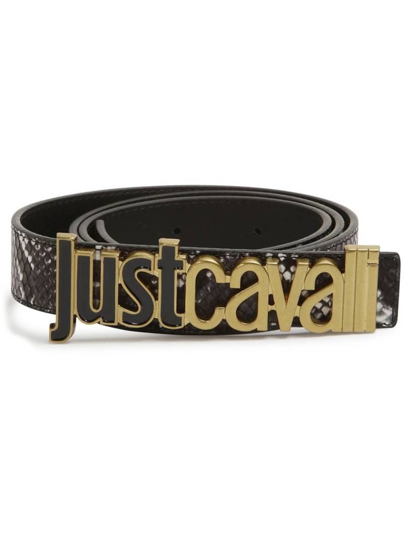 Just Cavalli logo-buckle leather belt - Brown von Just Cavalli