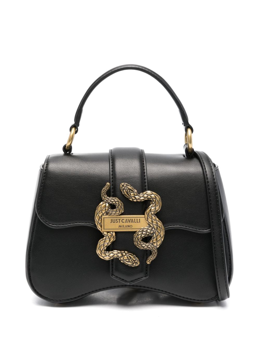 Just Cavalli logo-buckle tote bag - Black von Just Cavalli