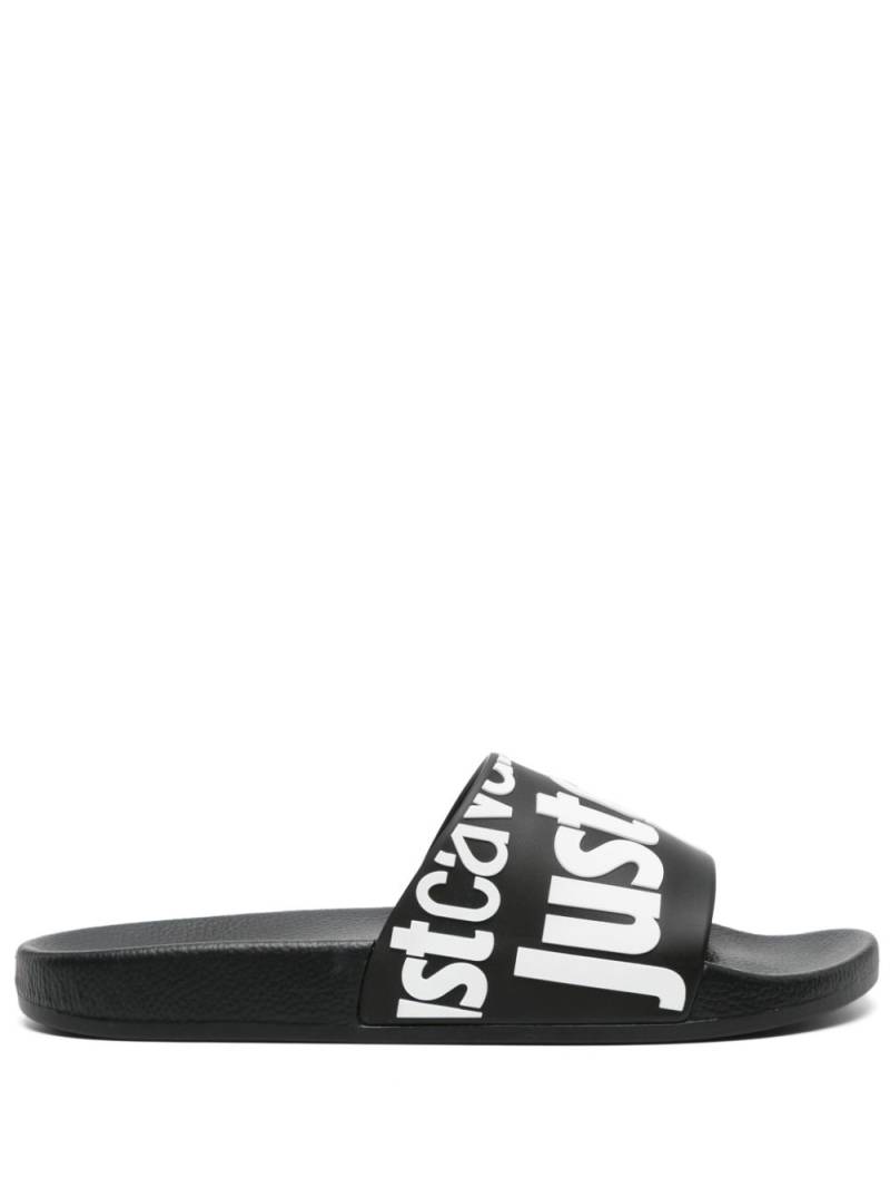 Just Cavalli logo-embossed slides - Black von Just Cavalli