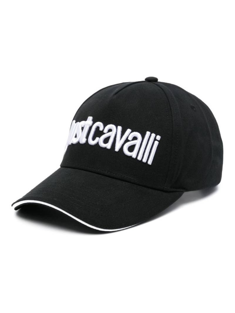 Just Cavalli logo-embroidered cotton cap - Black von Just Cavalli