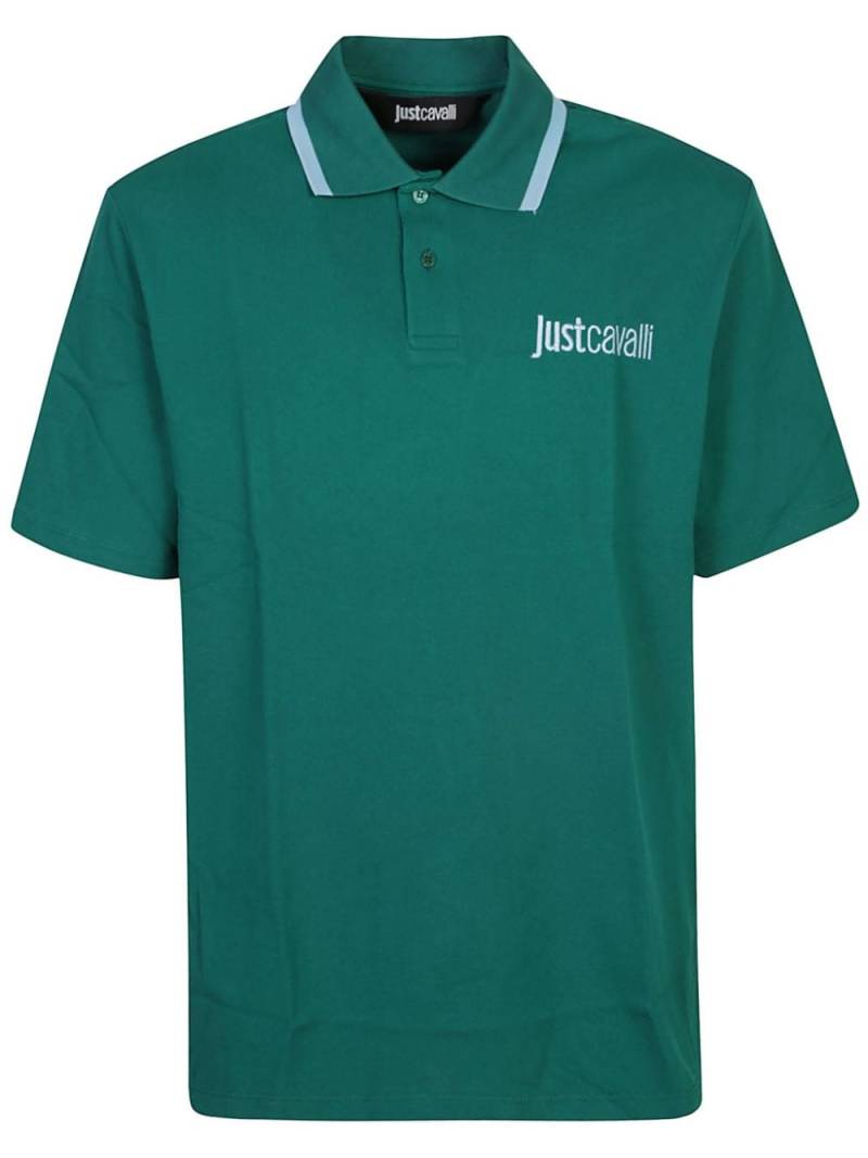 Just Cavalli logo-embroidered polo shirt - Green von Just Cavalli