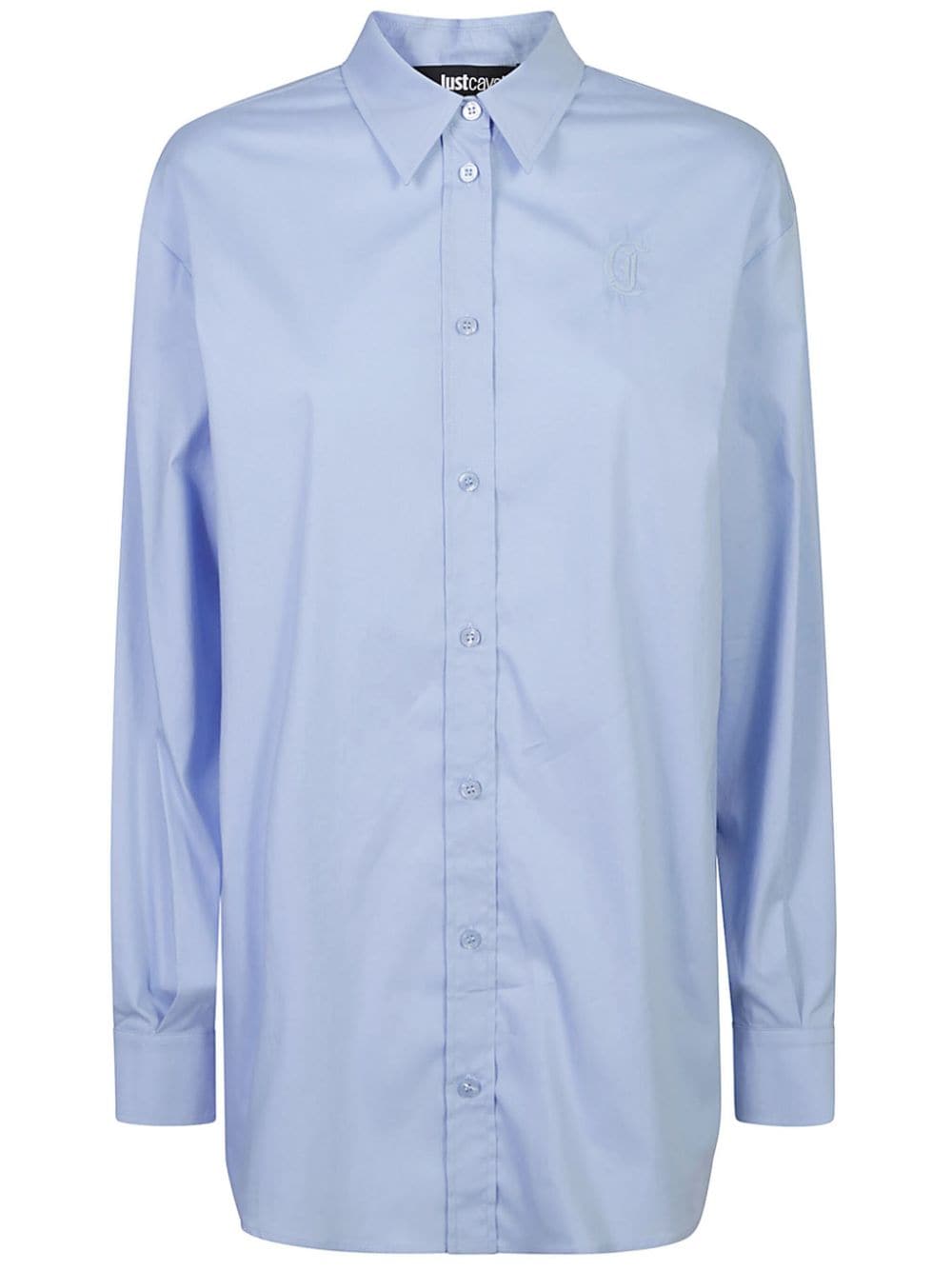 Just Cavalli logo-embroidered shirt - Blue von Just Cavalli