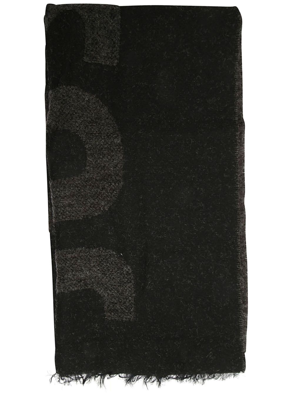 Just Cavalli logo-intarsia scarf - Black von Just Cavalli