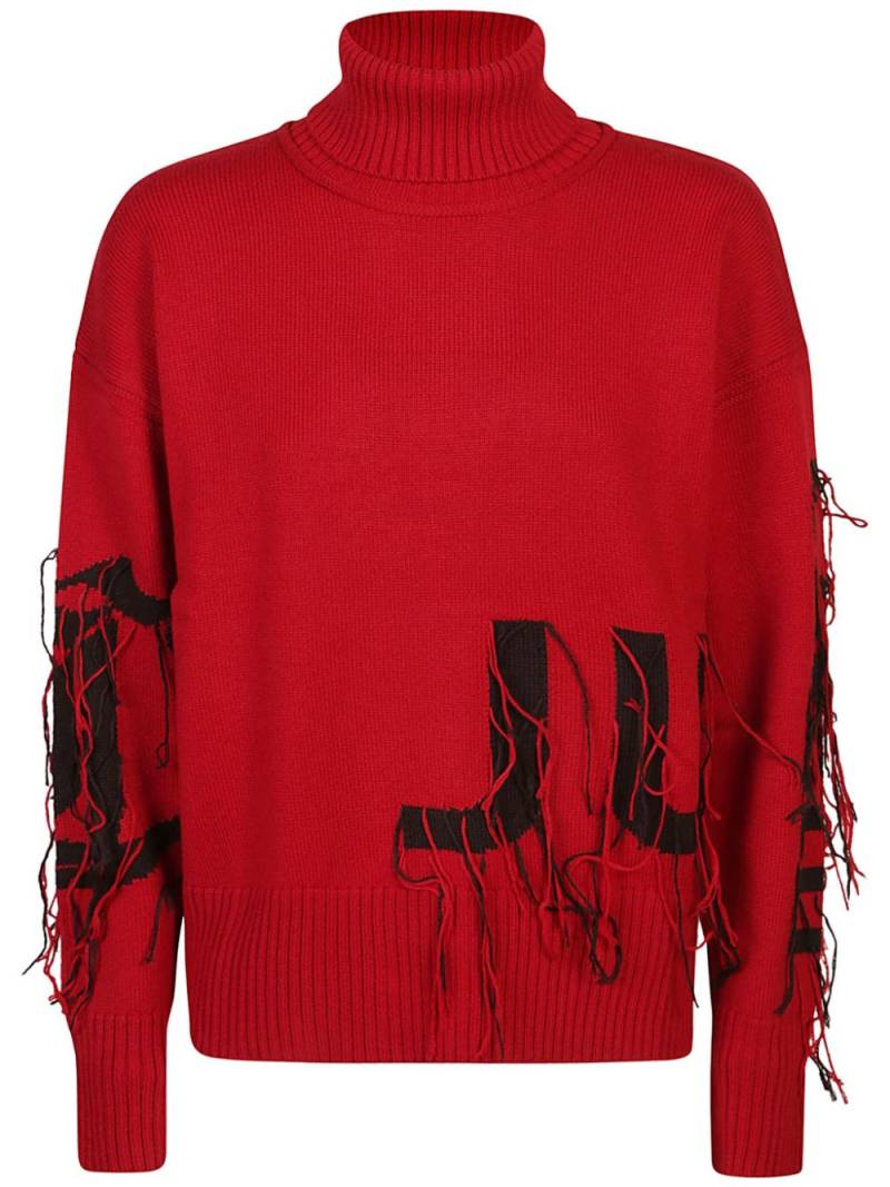 Just Cavalli logo-intarsia sweater - Red von Just Cavalli