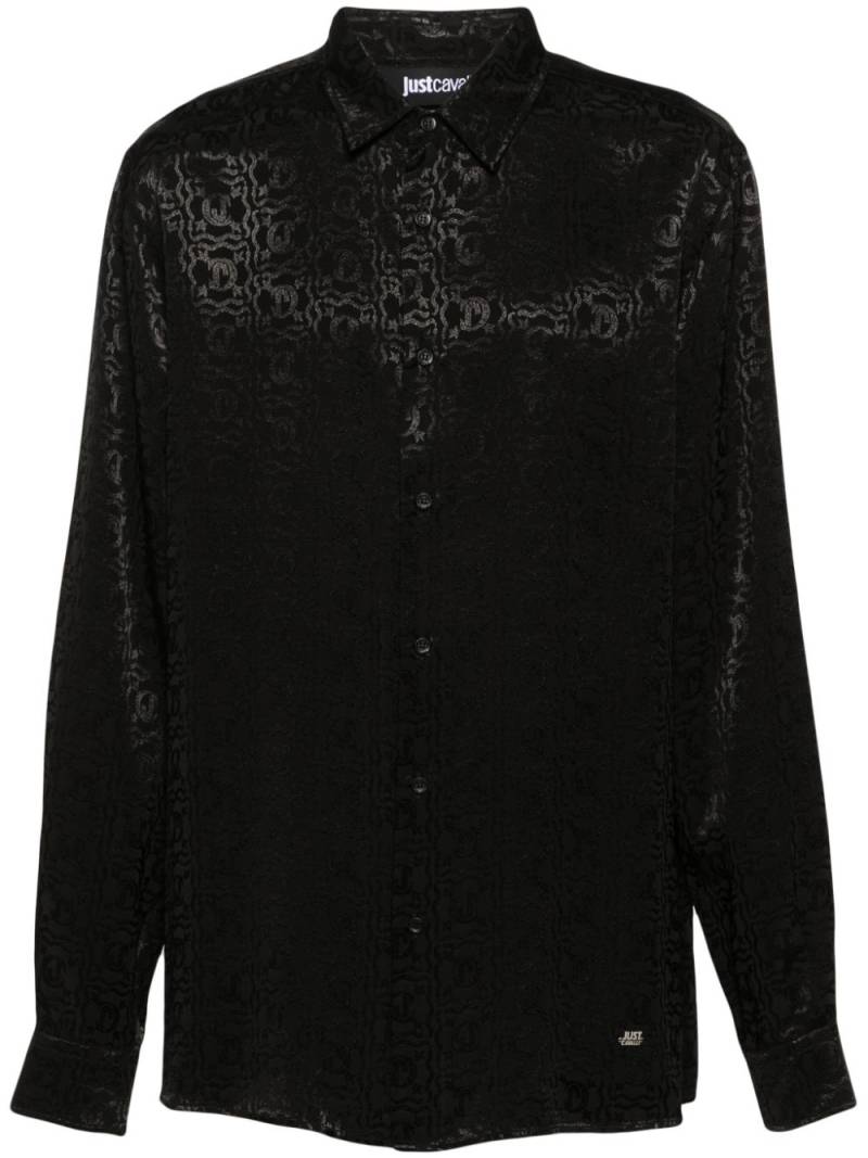 Just Cavalli logo-jacquard shirt - Black von Just Cavalli