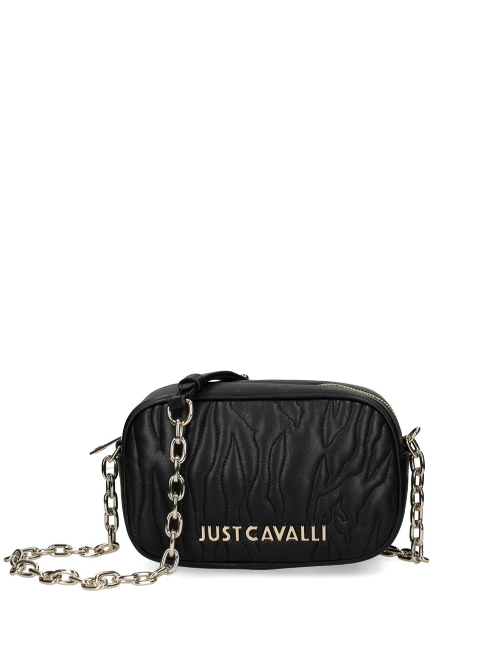 Just Cavalli logo-lettering bi-fold crossbody bag - Black von Just Cavalli