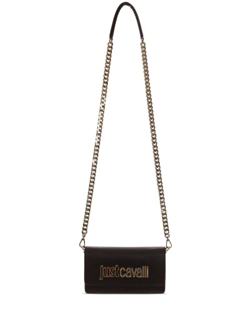 Just Cavalli logo-lettering clutch bag - Black von Just Cavalli