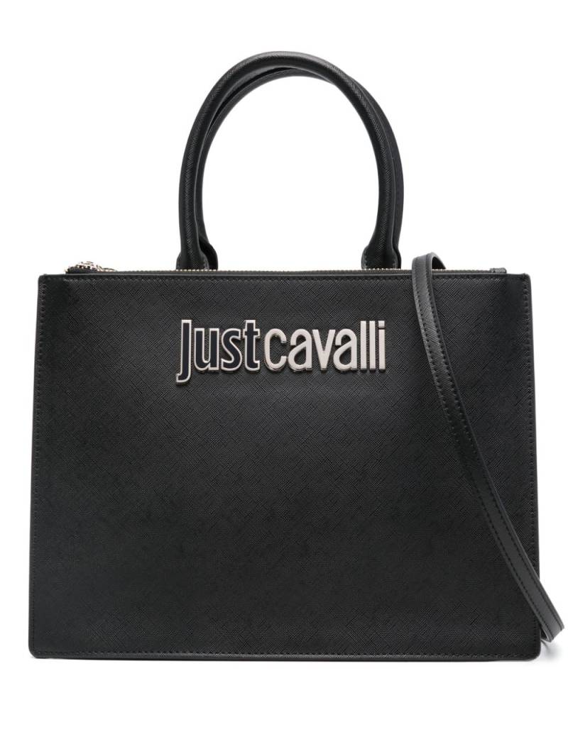 Just Cavalli logo lettering tote bag - Black von Just Cavalli