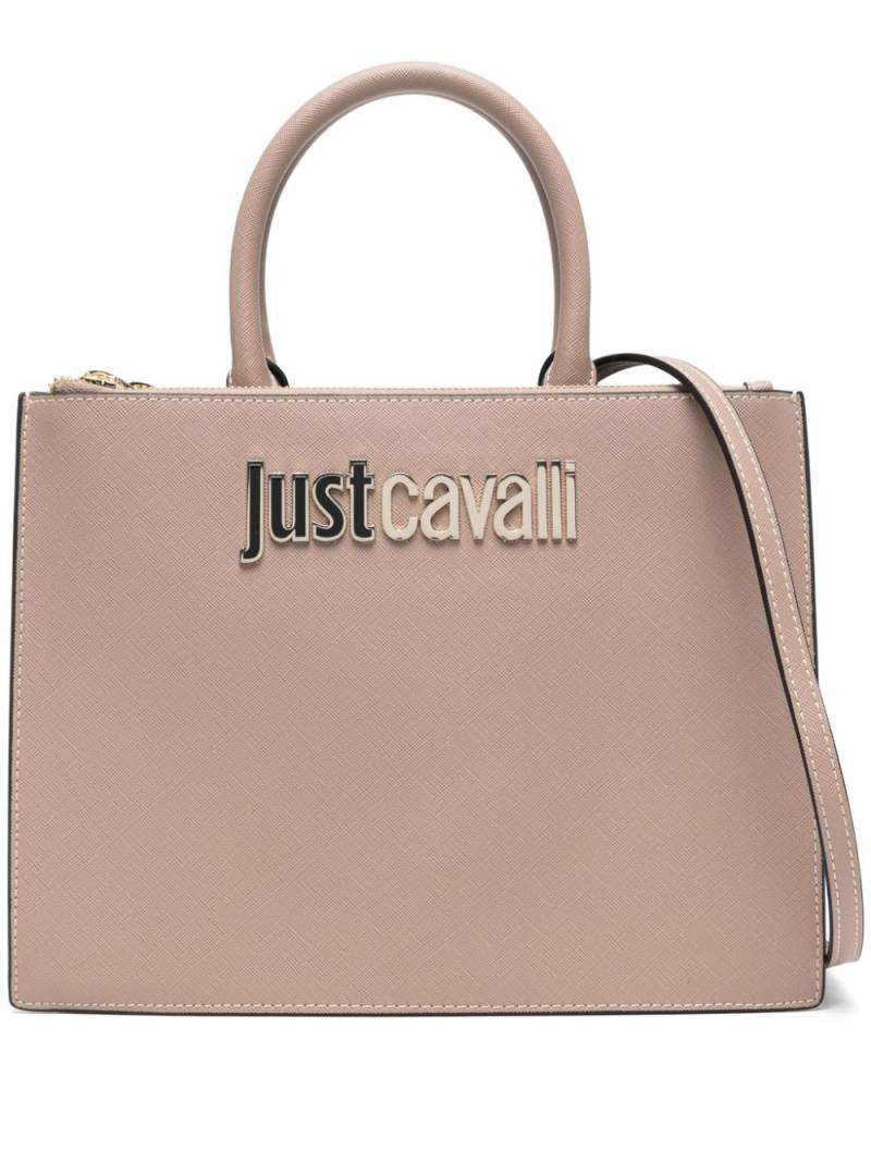 Just Cavalli logo lettering tote bag - Neutrals von Just Cavalli