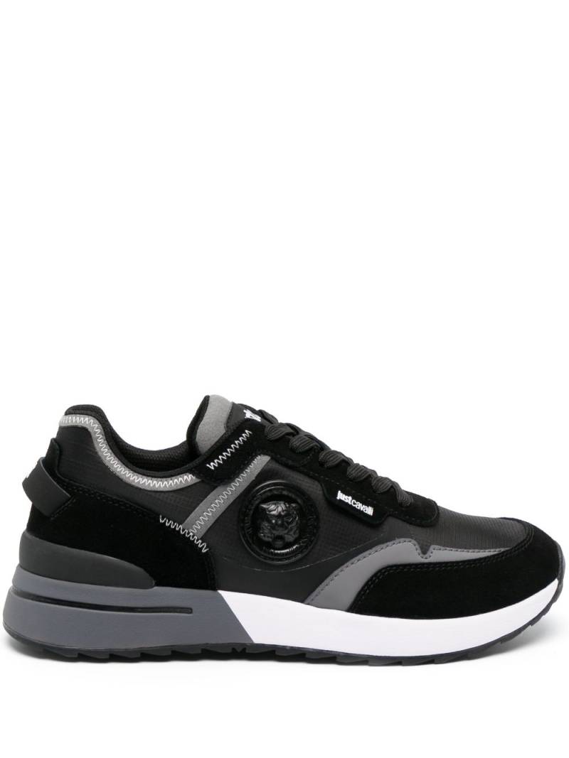 Just Cavalli logo-patch panelled sneakers - Black von Just Cavalli