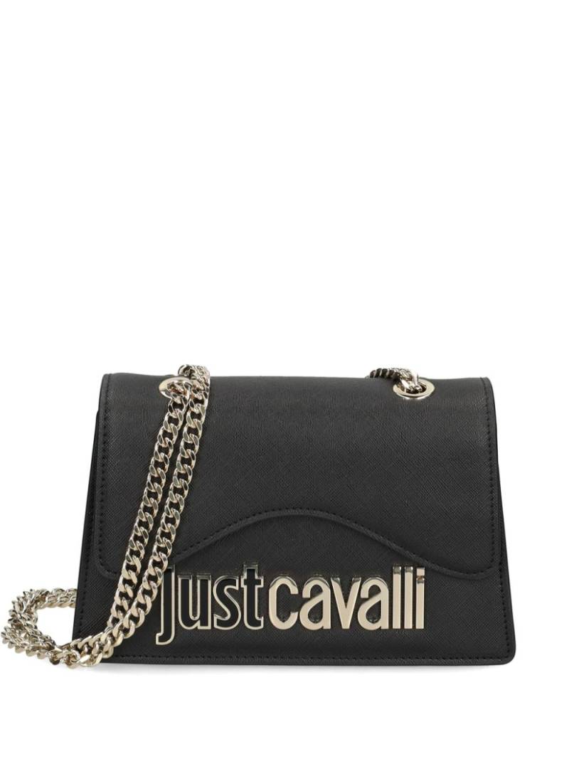 Just Cavalli logo-plaque chain-link shoulder bag - Black von Just Cavalli