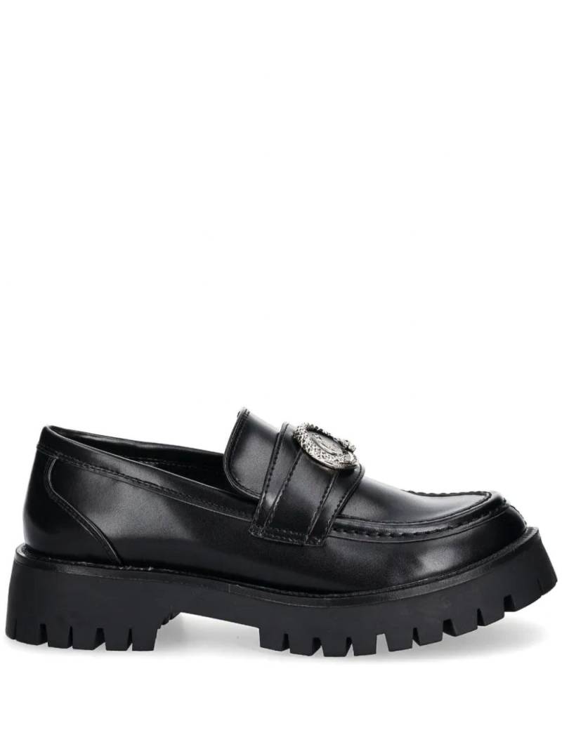 Just Cavalli logo-plaque loafers - Black von Just Cavalli