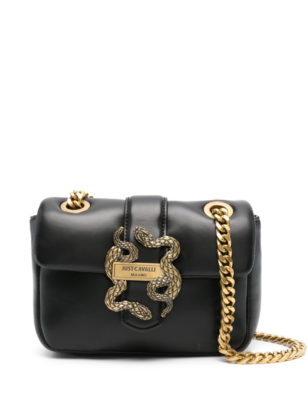 Just Cavalli logo-plaque shoulder bag - Black von Just Cavalli