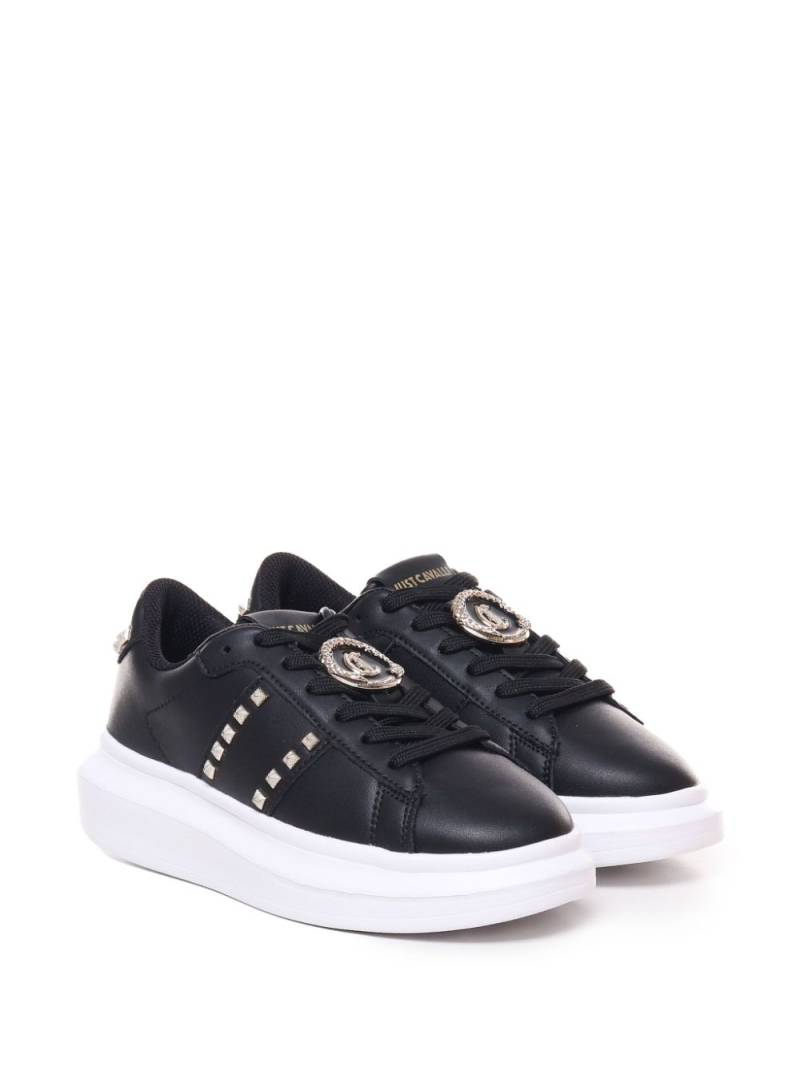 Just Cavalli logo-plaque sneakers - Black von Just Cavalli