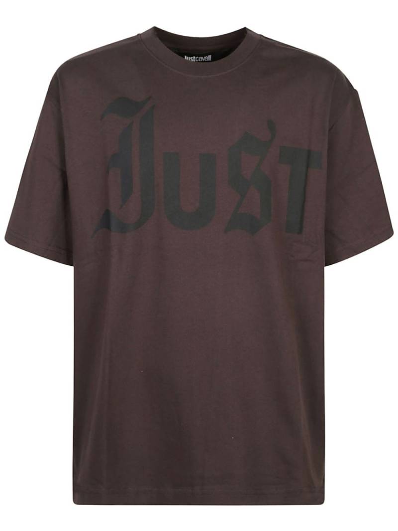 Just Cavalli logo-print T-shirt - Brown von Just Cavalli