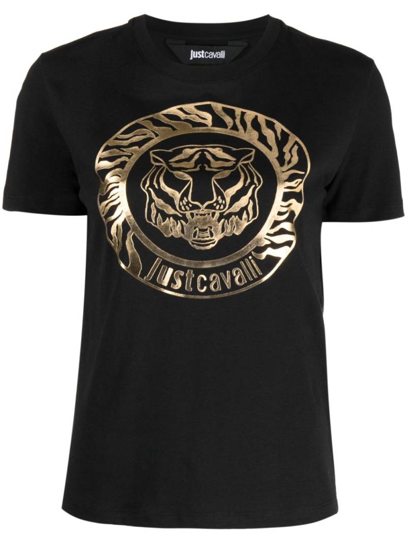 Just Cavalli logo-print cotton T-shirt - Black von Just Cavalli