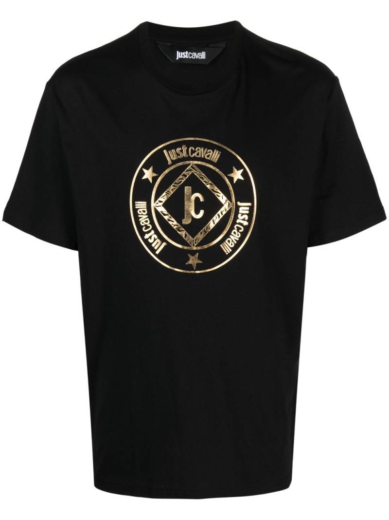 Just Cavalli logo-print cotton T-shirt - Black von Just Cavalli