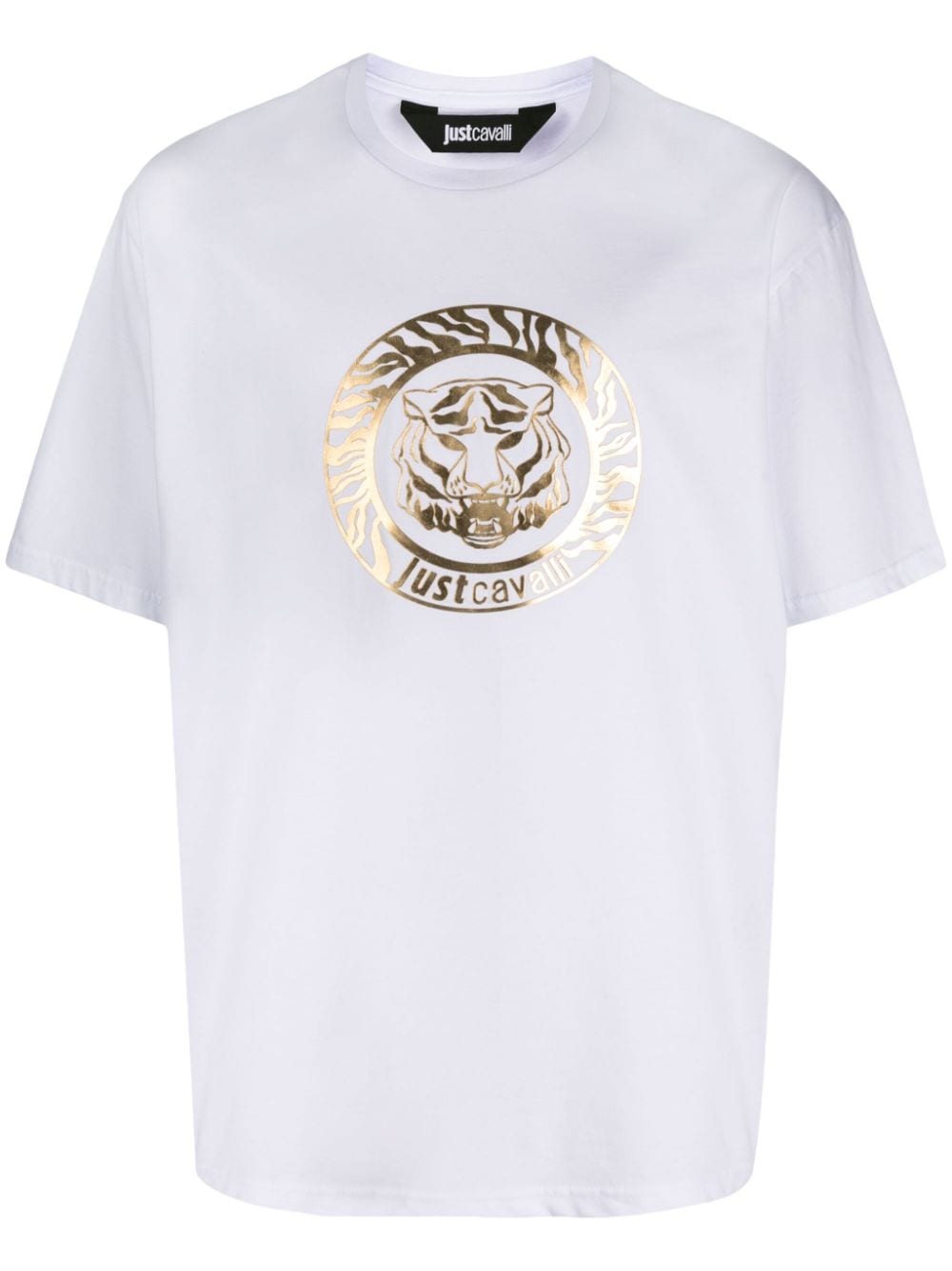 Just Cavalli logo-print cotton T-shirt - White von Just Cavalli