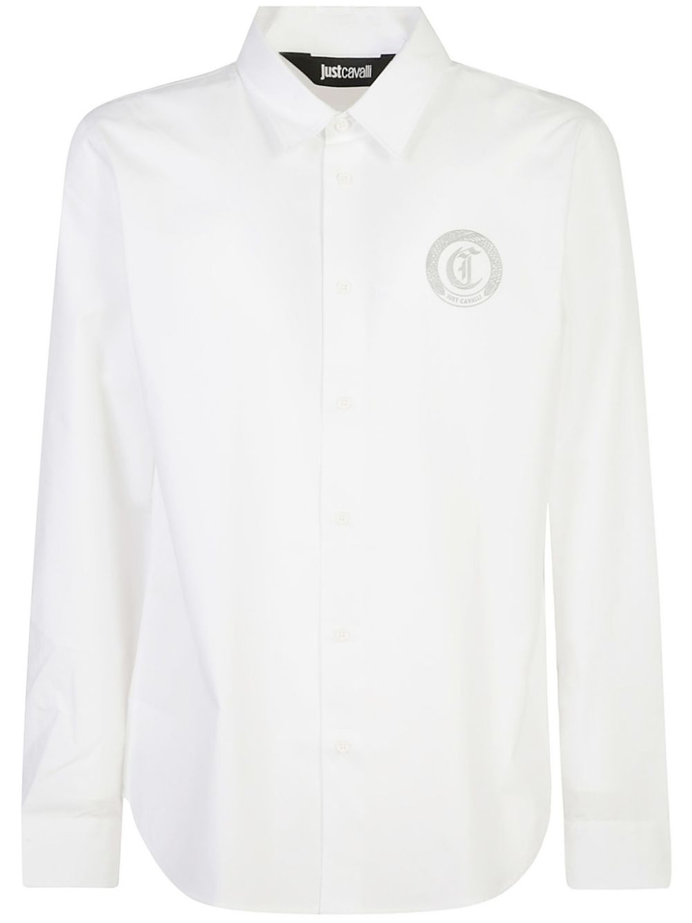 Just Cavalli logo-print cotton shirt - White von Just Cavalli