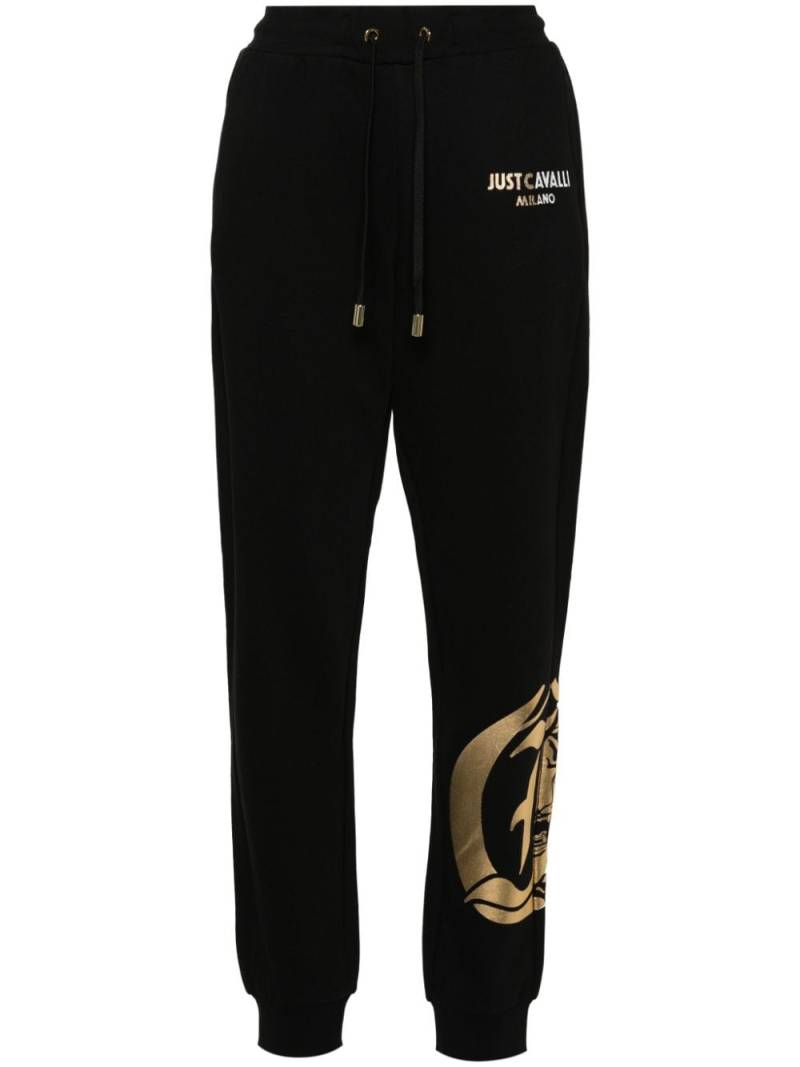 Just Cavalli logo-print cotton track pants - Black von Just Cavalli