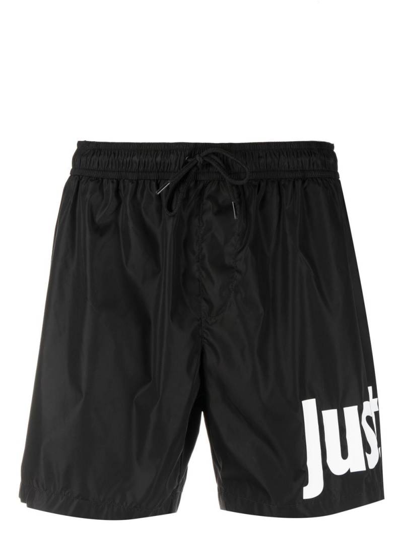 Just Cavalli logo-print detail swim shorts - Black von Just Cavalli