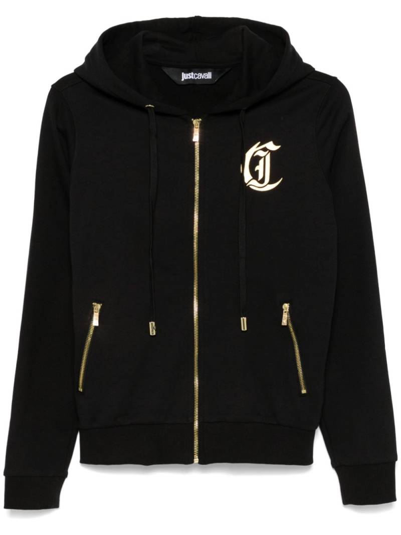 Just Cavalli logo-print hoodie - Black von Just Cavalli