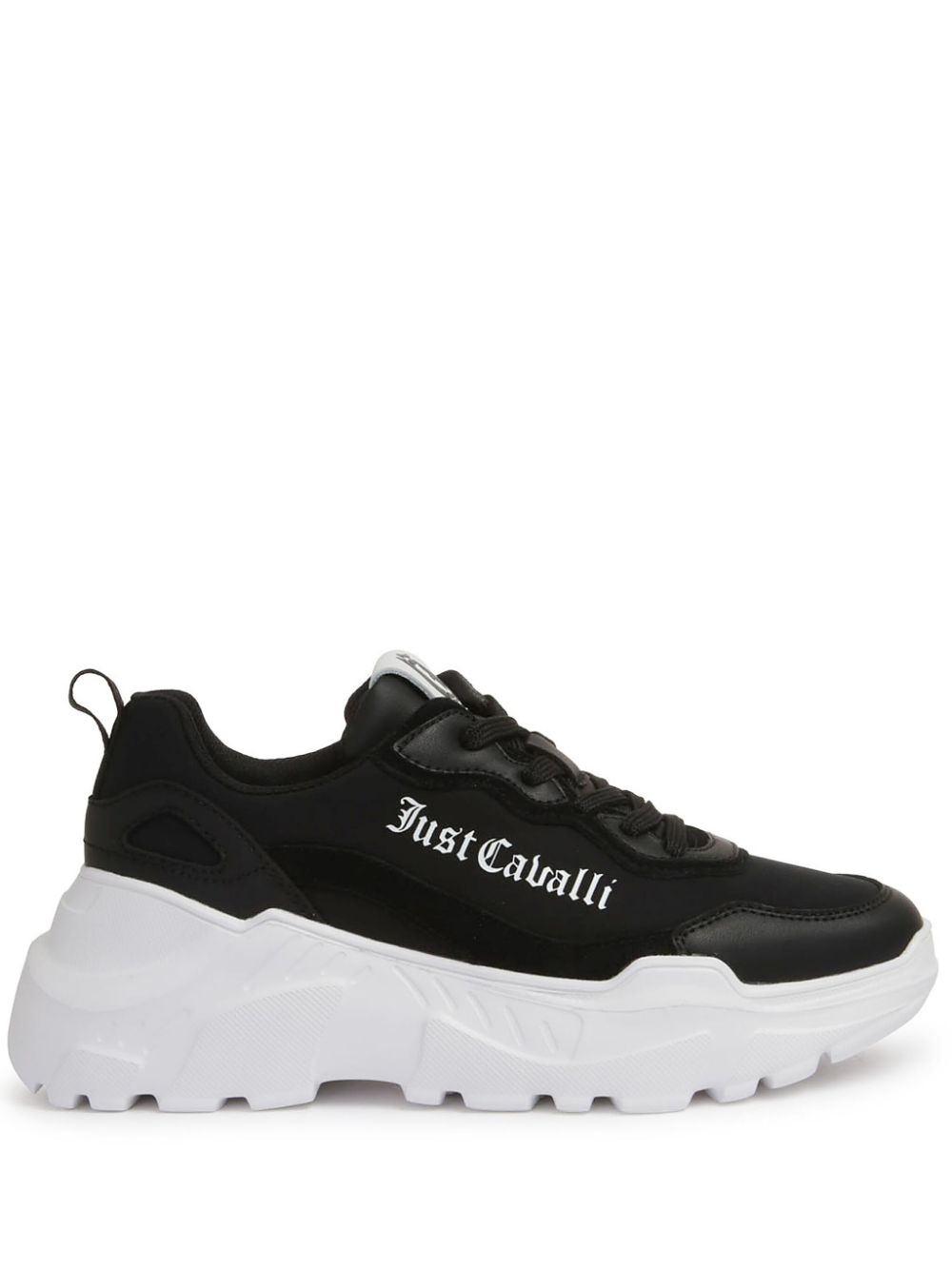 Just Cavalli logo-print panelled sneakers - Black von Just Cavalli