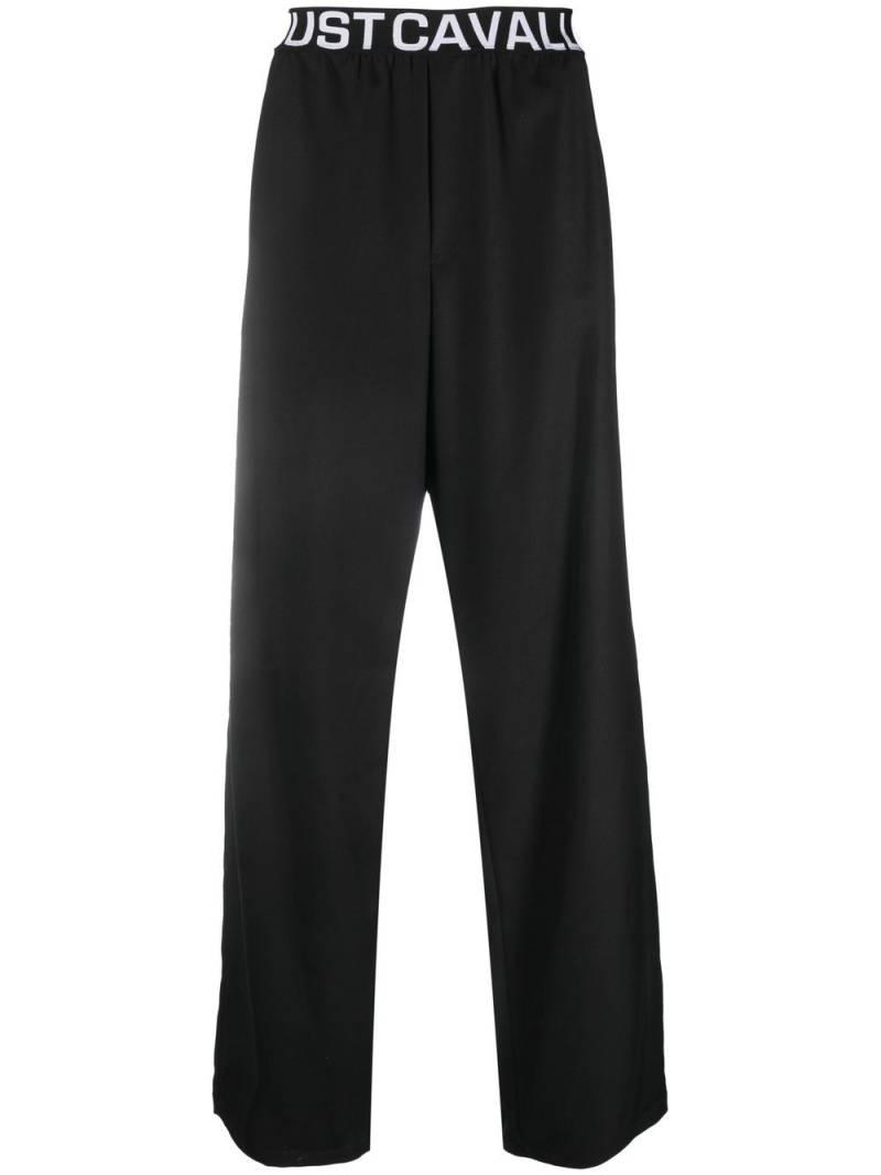 Just Cavalli logo-print trousers - Black von Just Cavalli