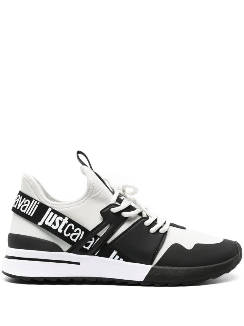 Just Cavalli logo-strap mesh sneakers - Black von Just Cavalli